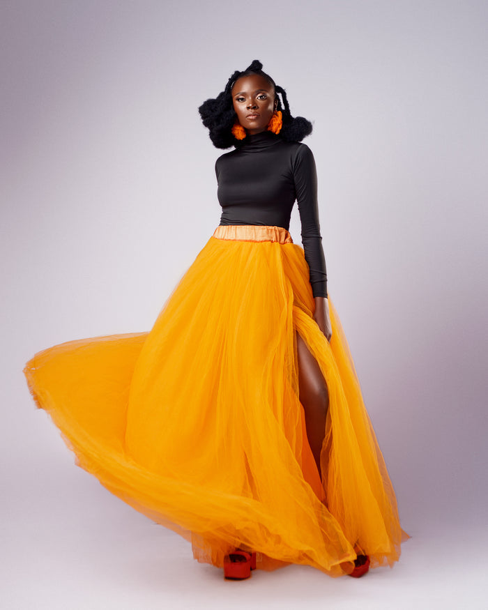 Mellow Drama Skirt - Layered Tulle Maxi Skirt - Dimaz