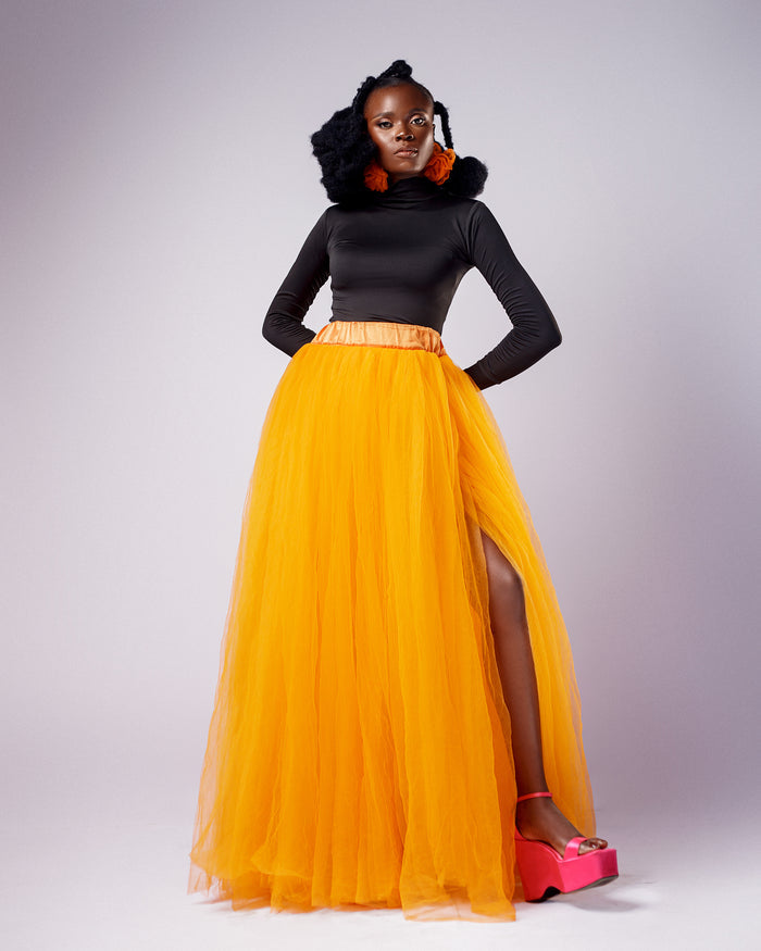 Mellow Drama Skirt - Layered Tulle Maxi Skirt - Dimaz