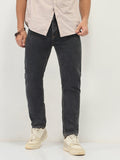 Men's Dark Grey Slim Fit Washed Denim Jeans Stretchable