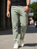 Men's Ice Grey Regular Fit Towel Washed Yellow Tint Denim Jeans Stretchable