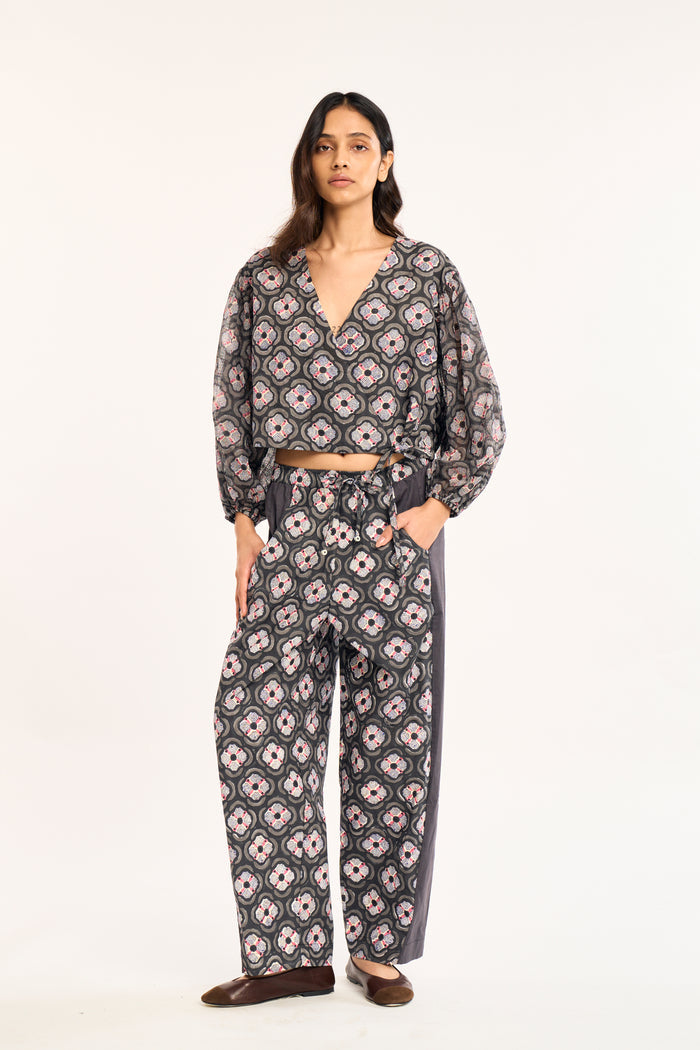 MESA PANTS | CHARCOAL BOTANICA