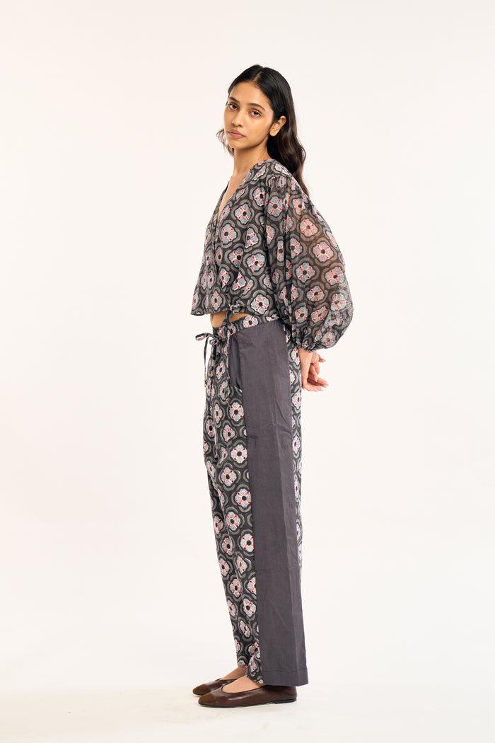 MESA PANTS | CHARCOAL BOTANICA