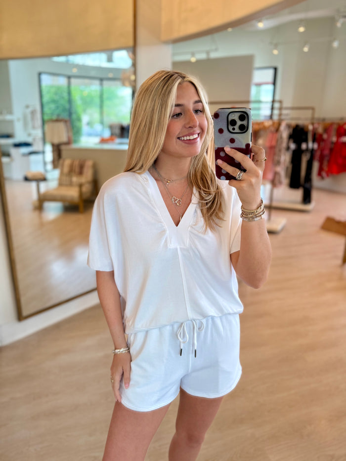 Mi242 Drawstring Shorts - White