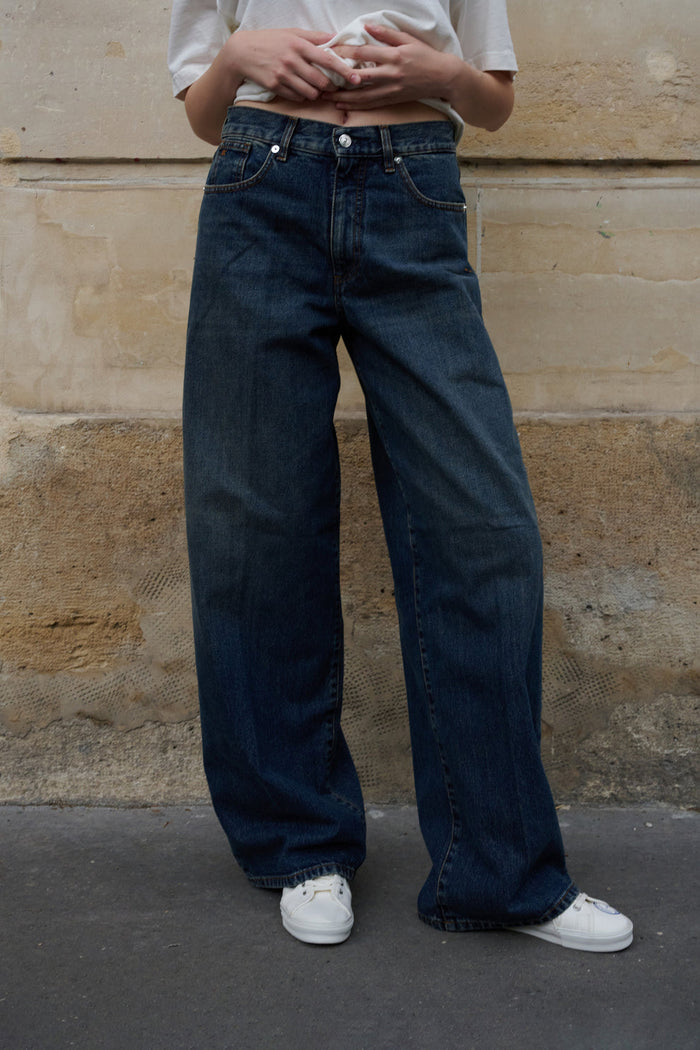 Midnight Blue Wide Leg Jeans