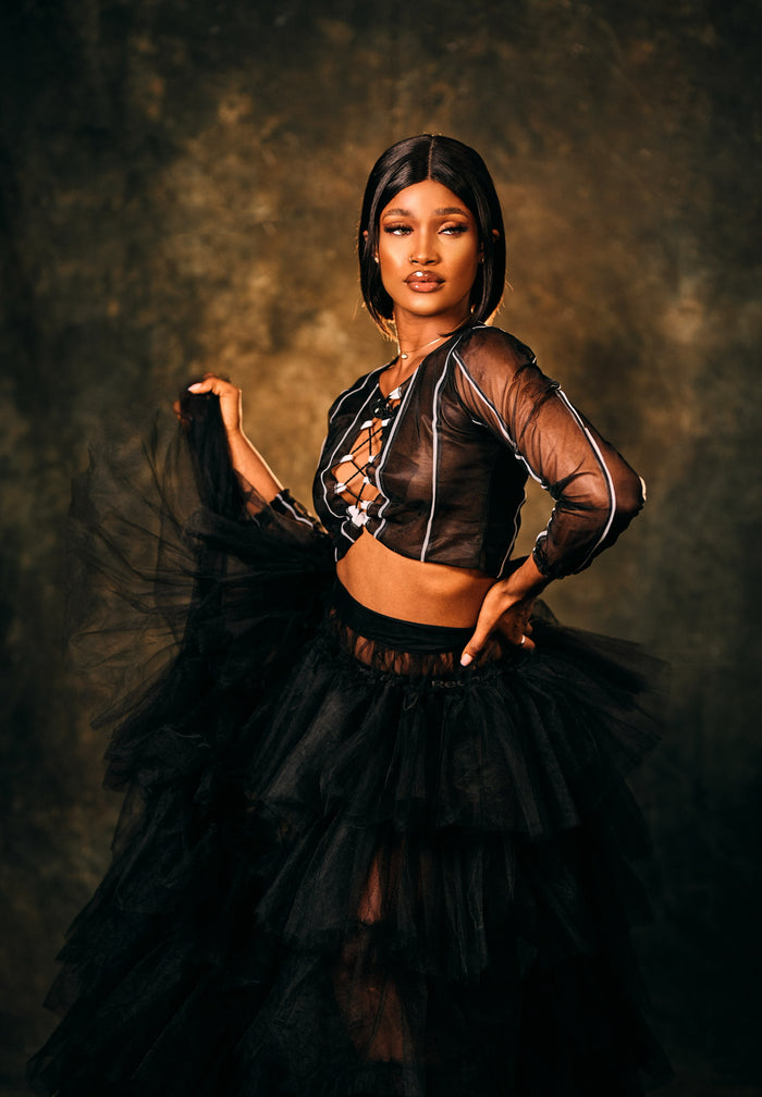 Mimosa Black Tie Tulle Skirt - Dimaz