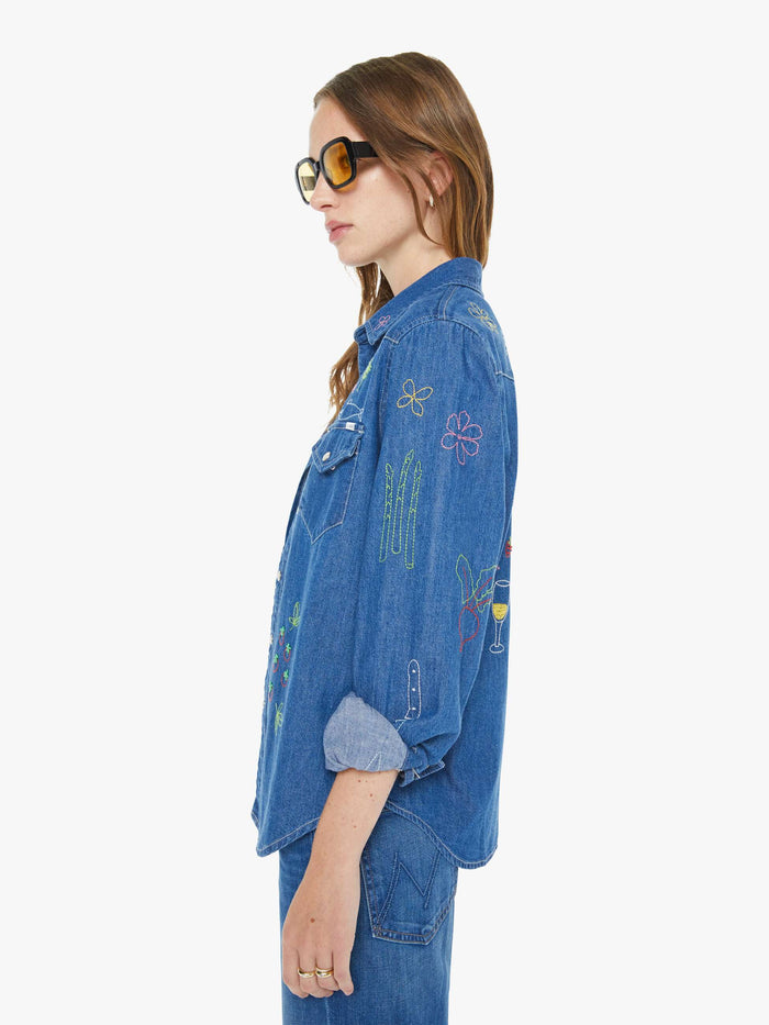 Mo21126 Reservations Required Denim Button Down