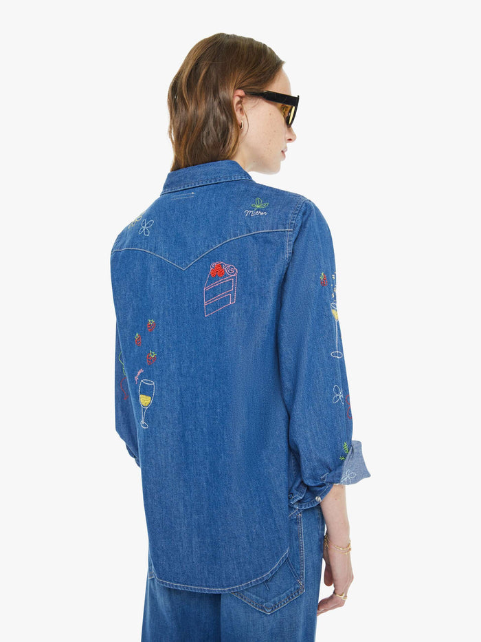 Mo21126 Reservations Required Denim Button Down