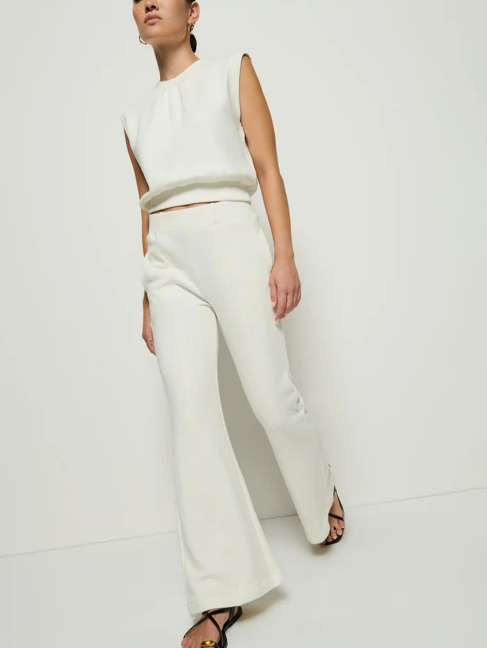 Na4284 Cream Kick Flare Sweatpant