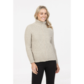 Native World - Merino & Possum Cross Stitch Jacket (NS892)Natural
