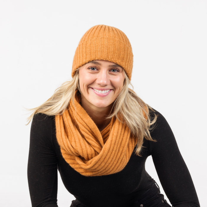 Native World - Merino & Possum Ribbed Beanie (NX480) Ginger