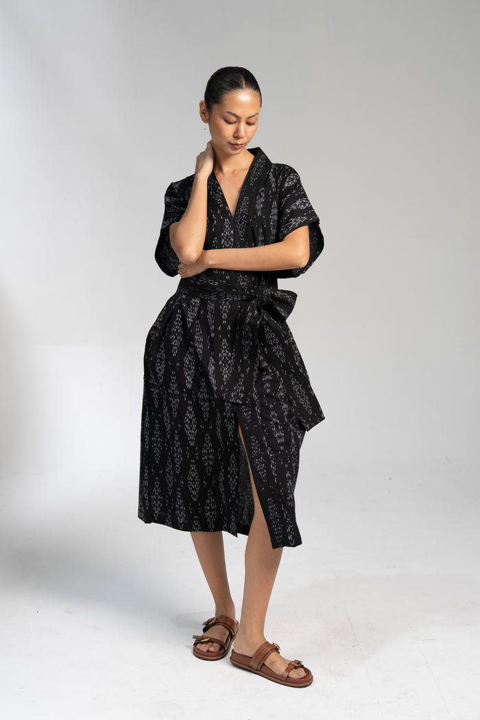NAYA KAFTAN DRESS | MIDNIGHT IKAT