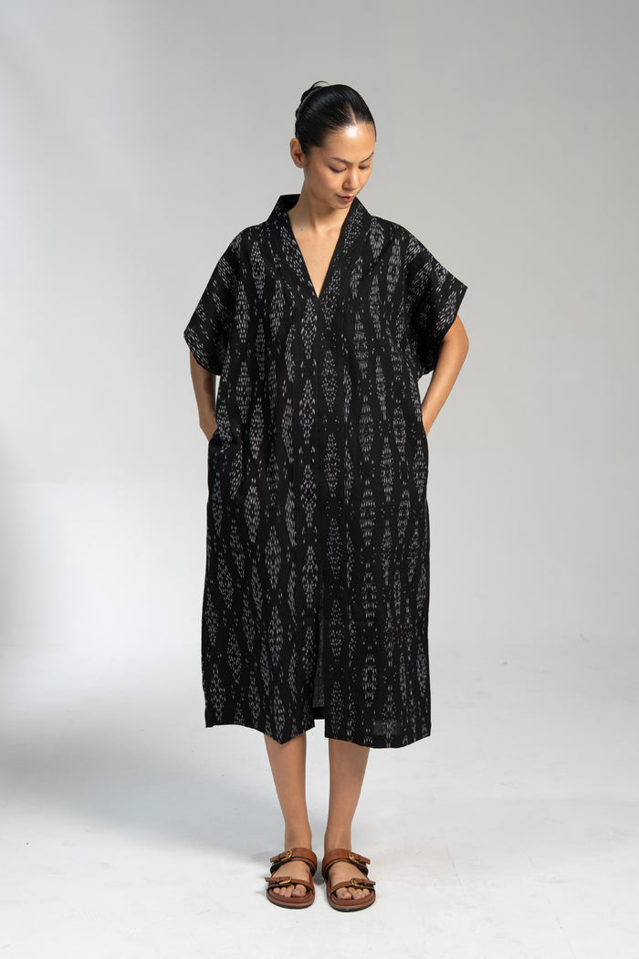 NAYA KAFTAN DRESS | MIDNIGHT IKAT