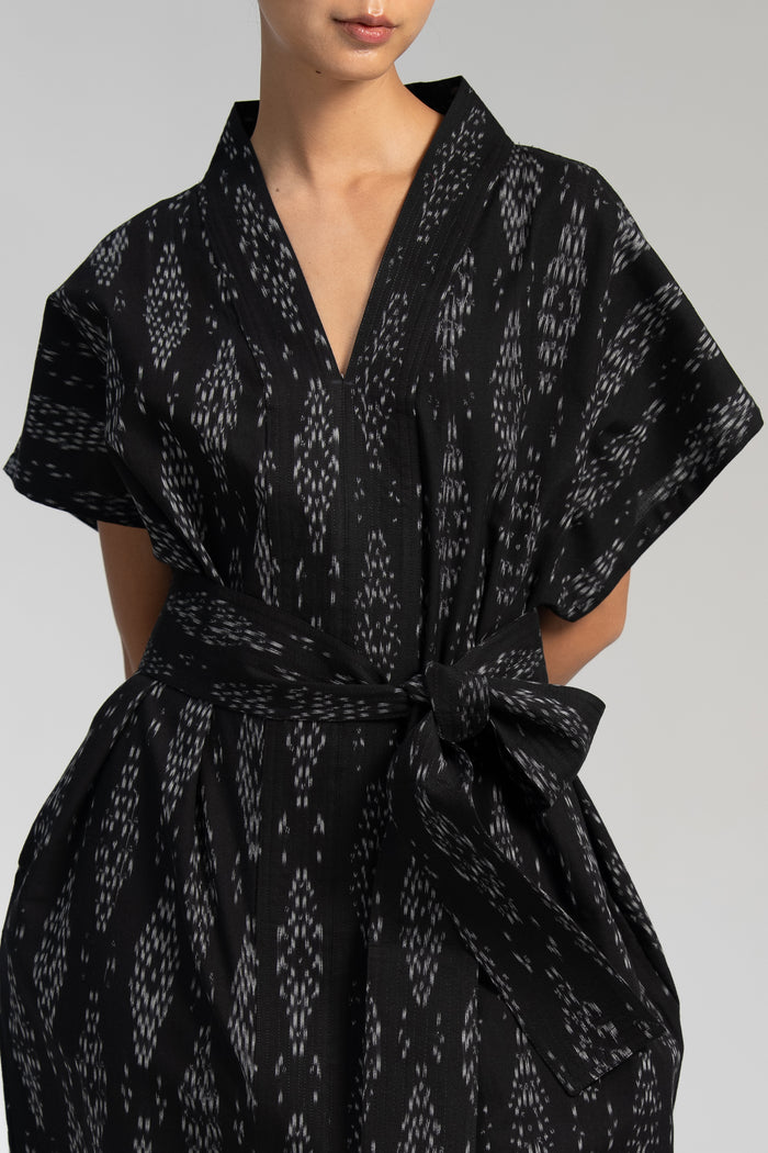 NAYA KAFTAN DRESS | MIDNIGHT IKAT