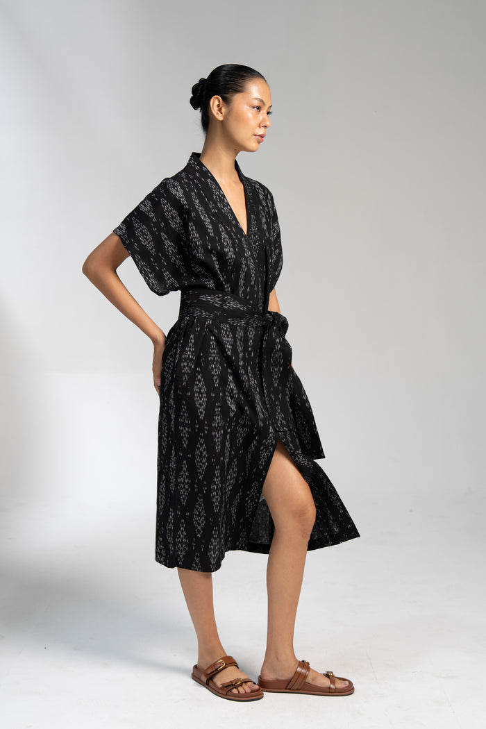 NAYA KAFTAN DRESS | MIDNIGHT IKAT