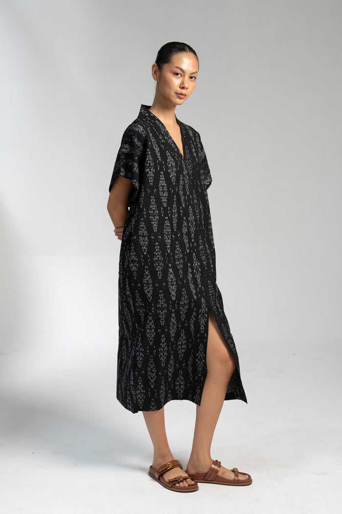 NAYA KAFTAN DRESS | MIDNIGHT IKAT