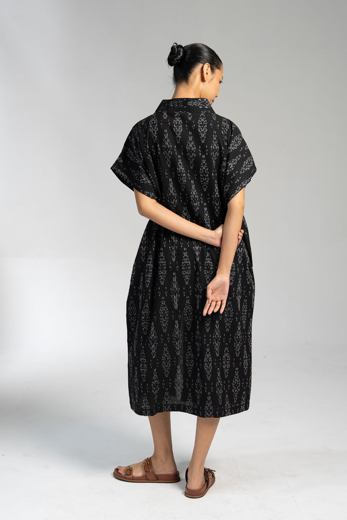 NAYA KAFTAN DRESS | MIDNIGHT IKAT