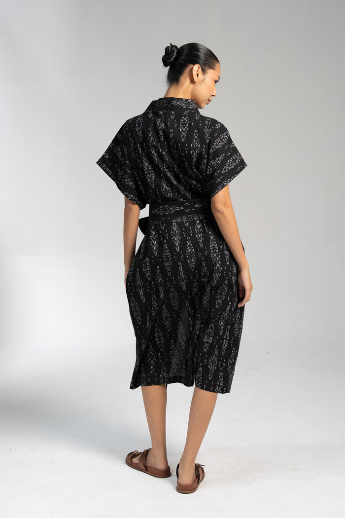 NAYA KAFTAN DRESS | MIDNIGHT IKAT