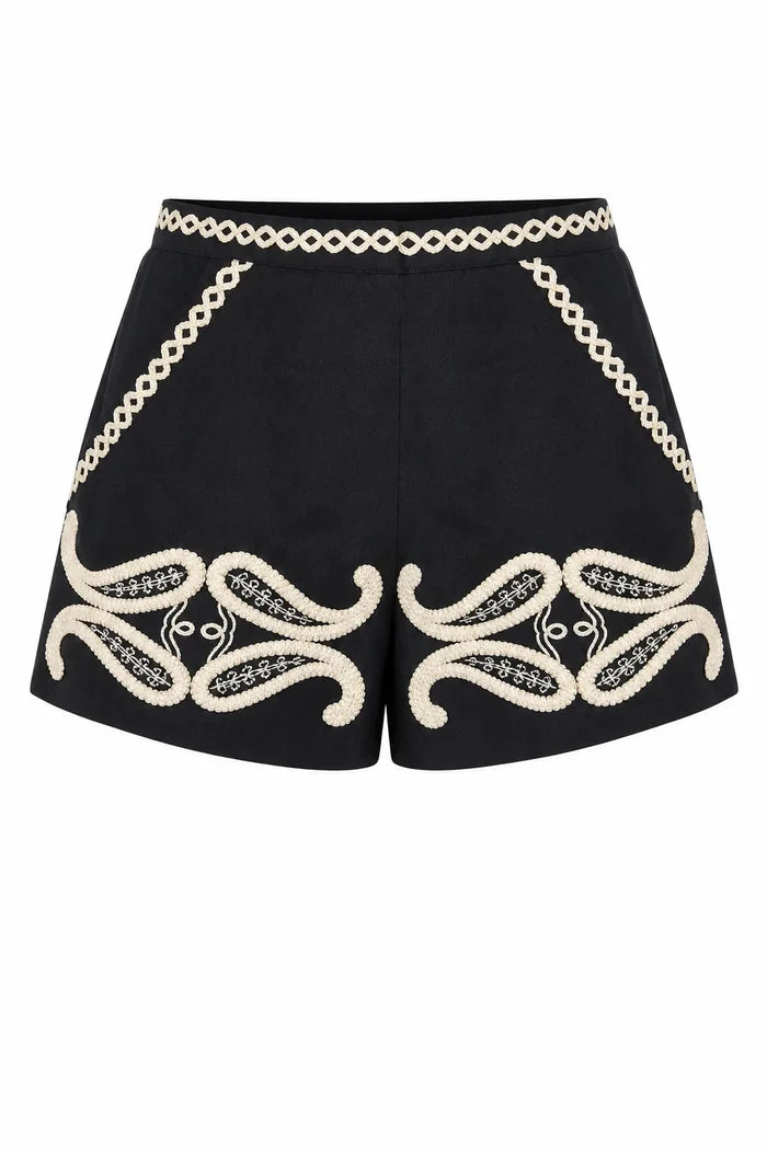 Ne008 Como Raffia Shorts