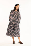 NOA DRESS | CHARCOAL BOTANICA
