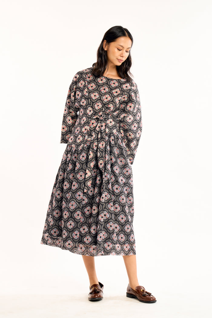 NOA DRESS | CHARCOAL BOTANICA