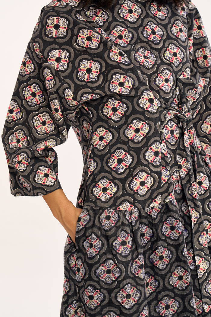NOA DRESS | CHARCOAL BOTANICA