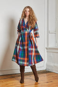 NOVA WRAP DRESS | MOSAIC CHEX