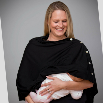 Black  OBR Merino - 5 Button Wrap (2033)  Used asa breastfeeding cape