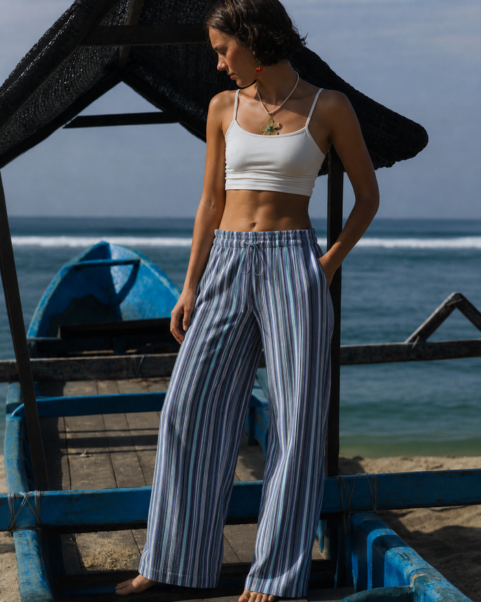 Ocean Stripe Pull-on Pants