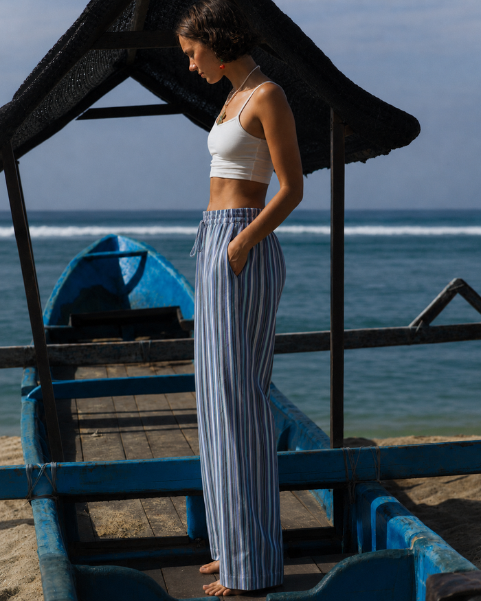 Ocean Stripe Pull-on Pants