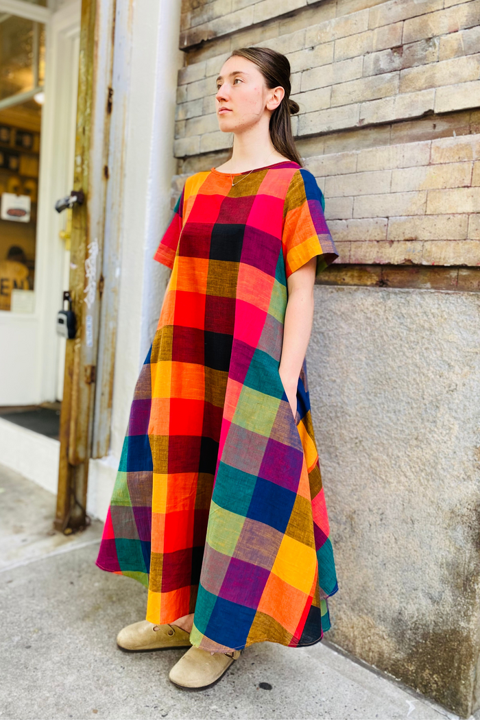 OCTOBER FLARE DRESS | MULTI CHEX