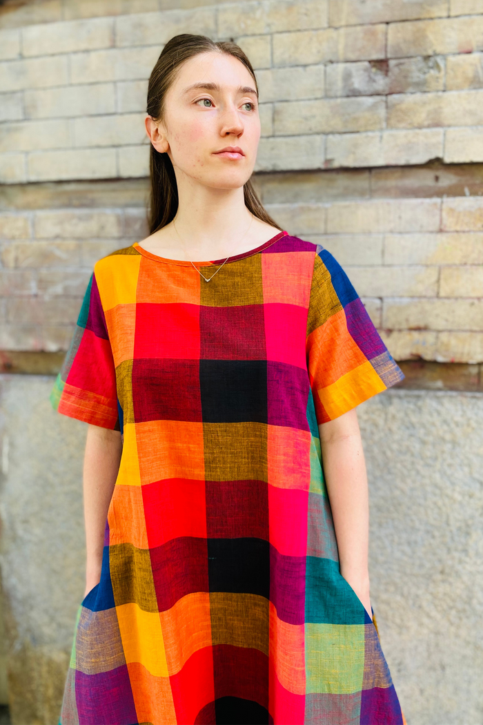 OCTOBER FLARE DRESS | MULTI CHEX