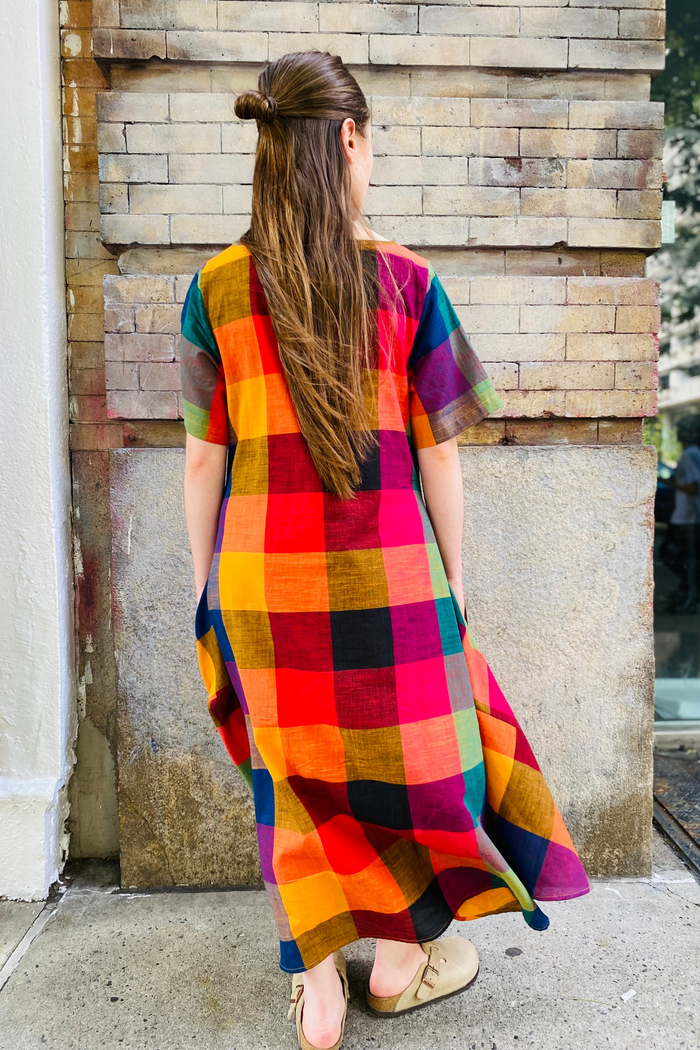 OCTOBER FLARE DRESS | MULTI CHEX