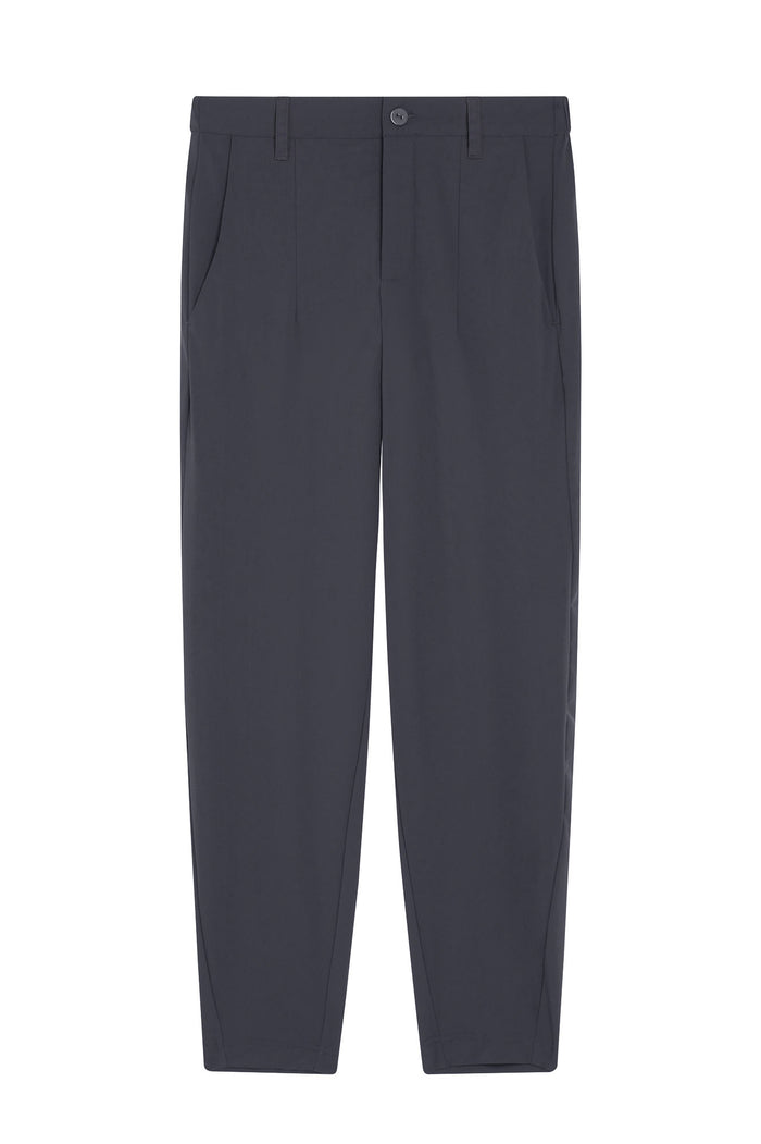 Graphite not-tapered pants, flat front with button closure and belt loops
