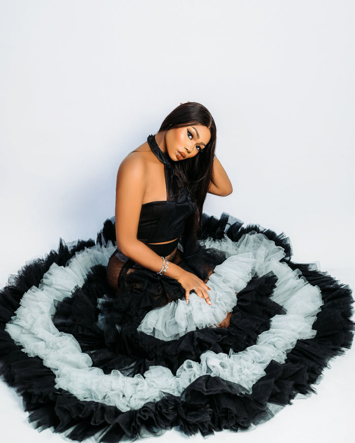 Phoebe Skirt - Knee-Length Layered Tulle Skirt - Dimaz