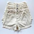 Pi24110 Cream Shorts
