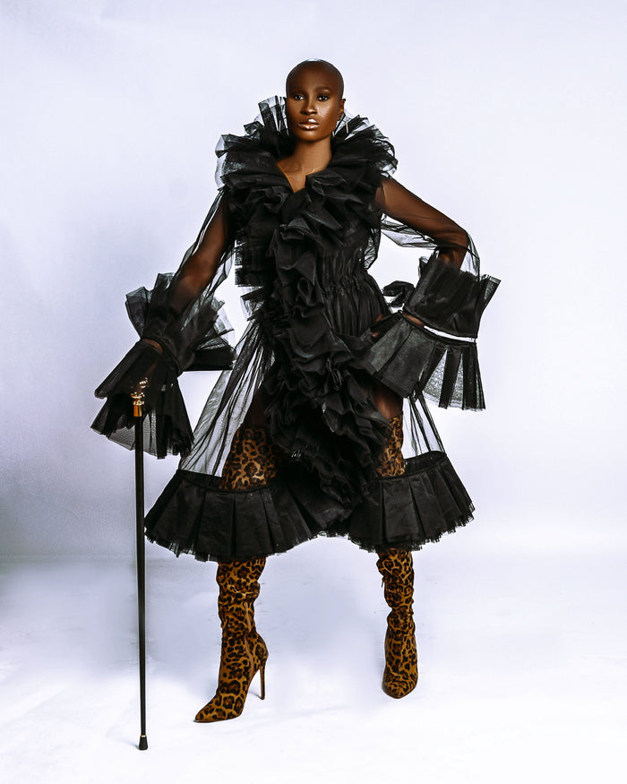 Please Me Robe - Tulle Statement Dress - Dimaz