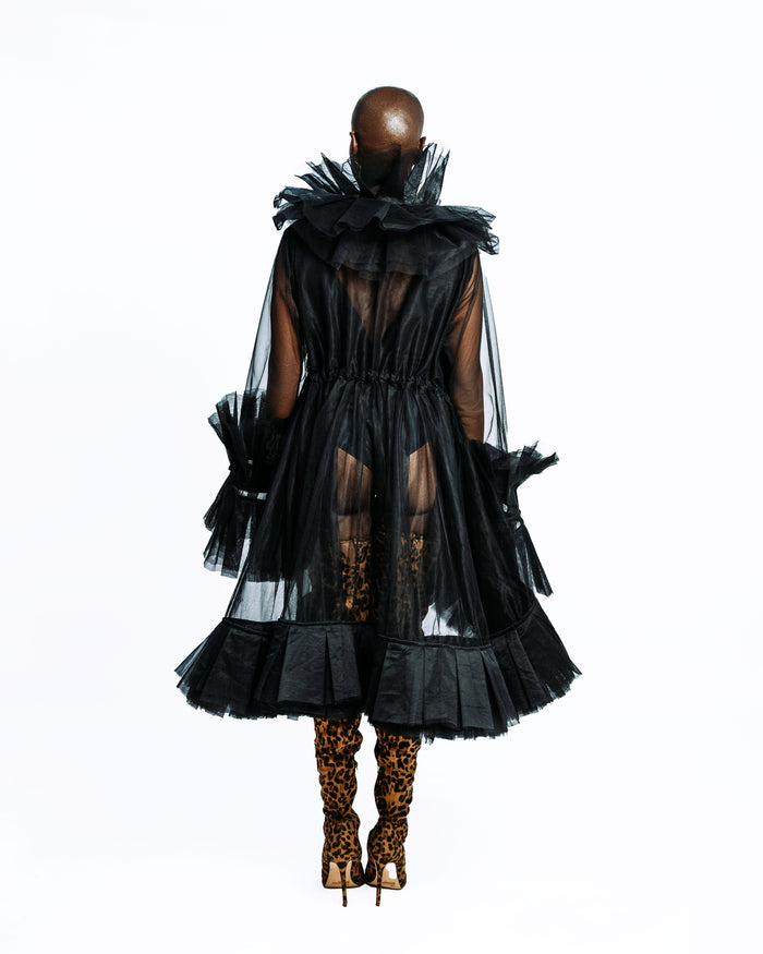 Please Me Robe - Tulle Statement Dress - Dimaz