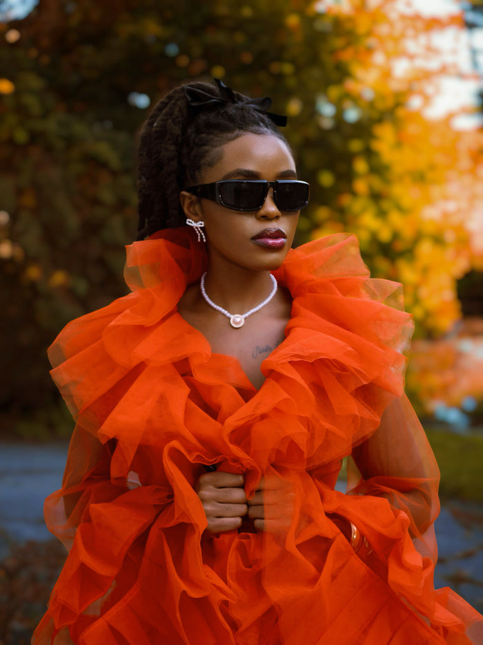 Please Me Robe - Tulle Statement Dress - Dimaz