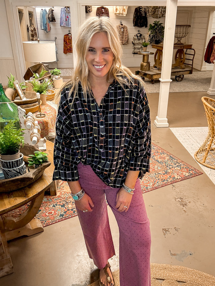 POLKA DOT PANTS, MULBERRY