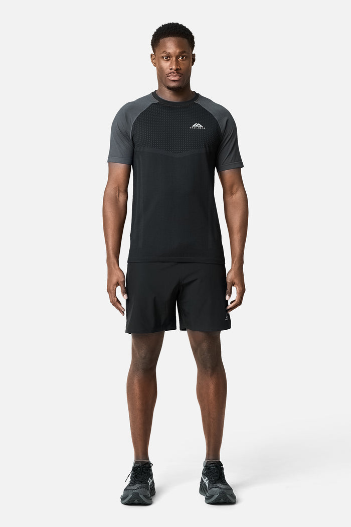 Rapid Dash Seamless Tee - Black/Volcano Grey