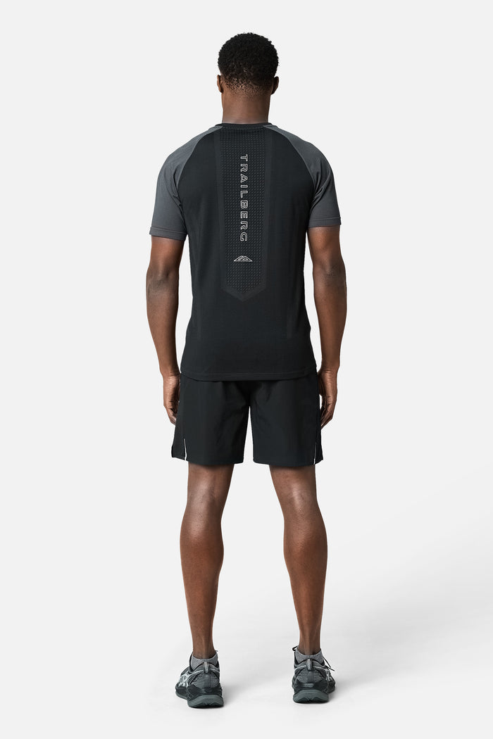Rapid Dash Seamless Tee - Black/Volcano Grey