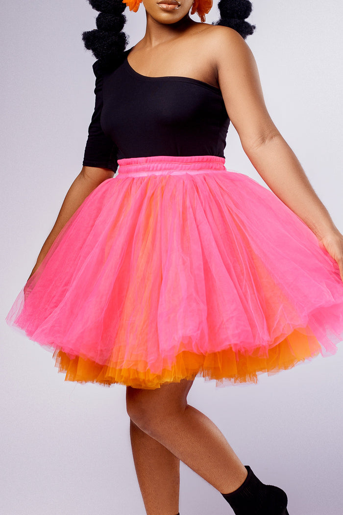 Raya Skirt - Two-Colored Tulle Skirt - Dimaz
