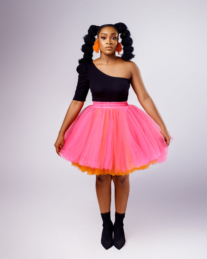 Raya Skirt - Two-Colored Tulle Skirt - Dimaz