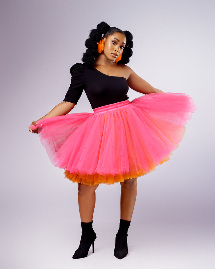 Raya Skirt - Two-Colored Tulle Skirt - Dimaz