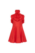 Re2504 Red Halter Mini Dress
