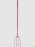 Red Gorilla Straight Handle Manure Fork- Red