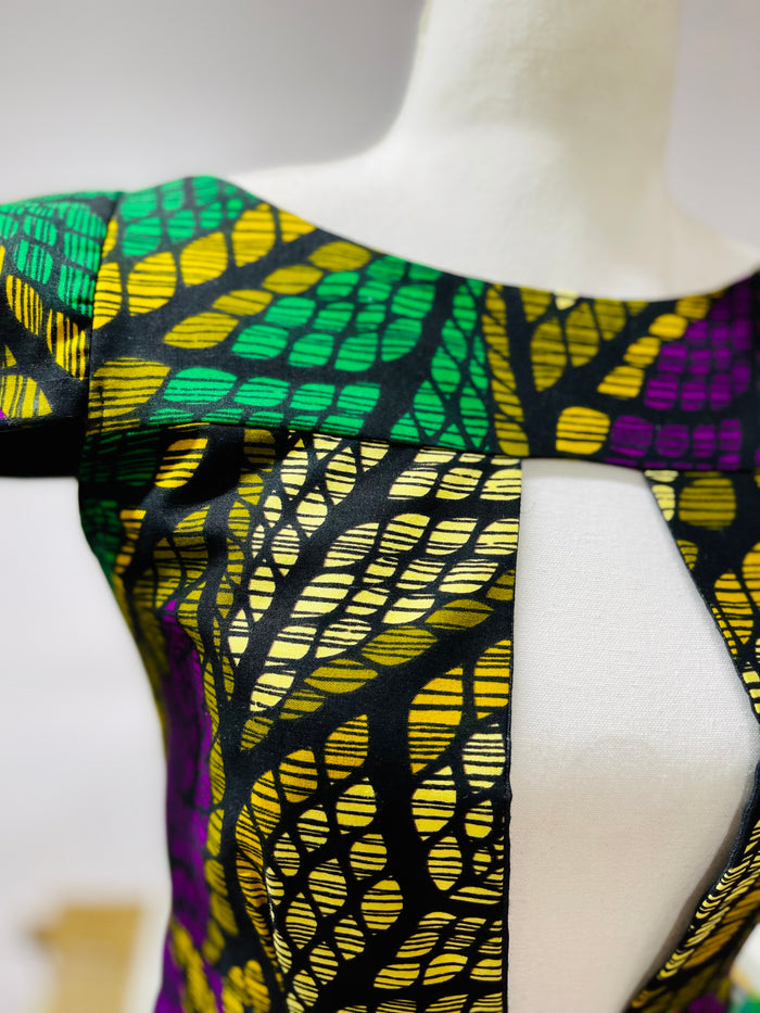 Rena Ankara Bust Cut-Out Dress - Dimaz