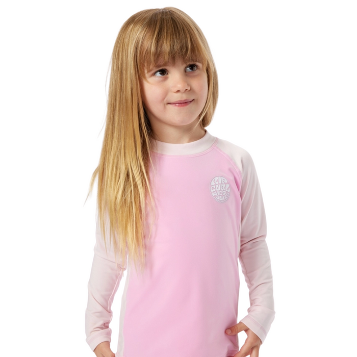 Ripcurl Lycra Kids Manga Comprida Proteção UV - Rosa Pink Gum