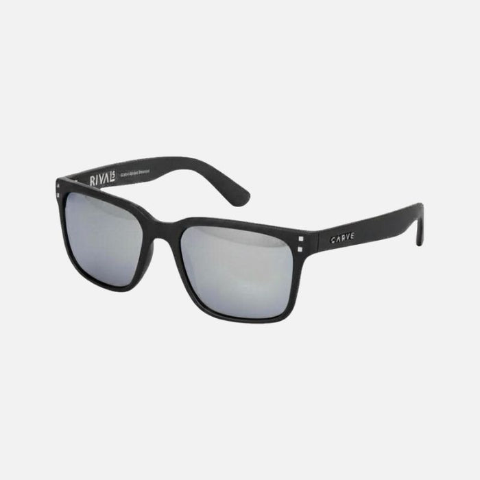 Rivals - Matte Black with Silver Mirror Injected Polarized Lens