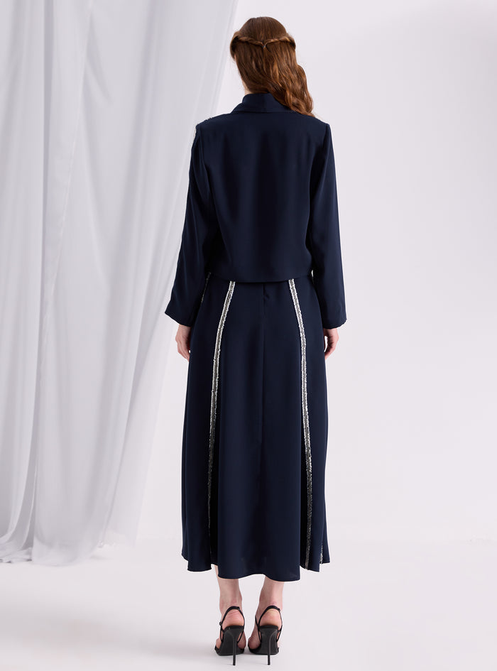 Sequin Piping Jacket & Skirt Set - Store WF